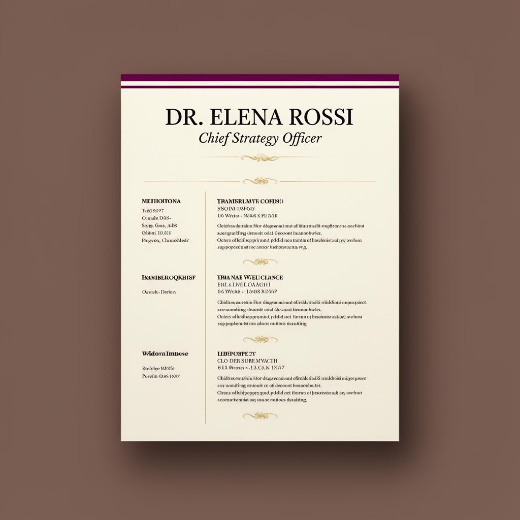Elegant CV template preview