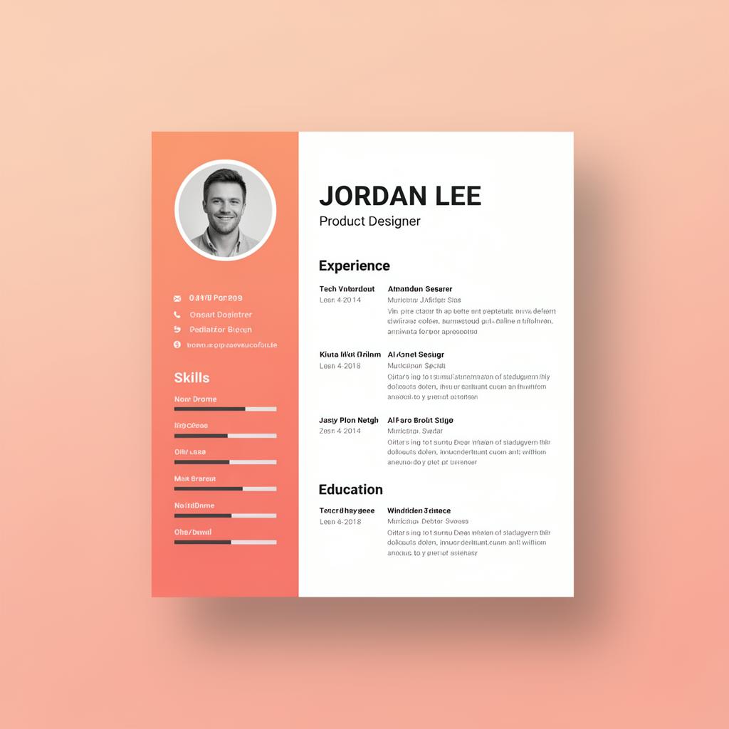 Modern CV template preview